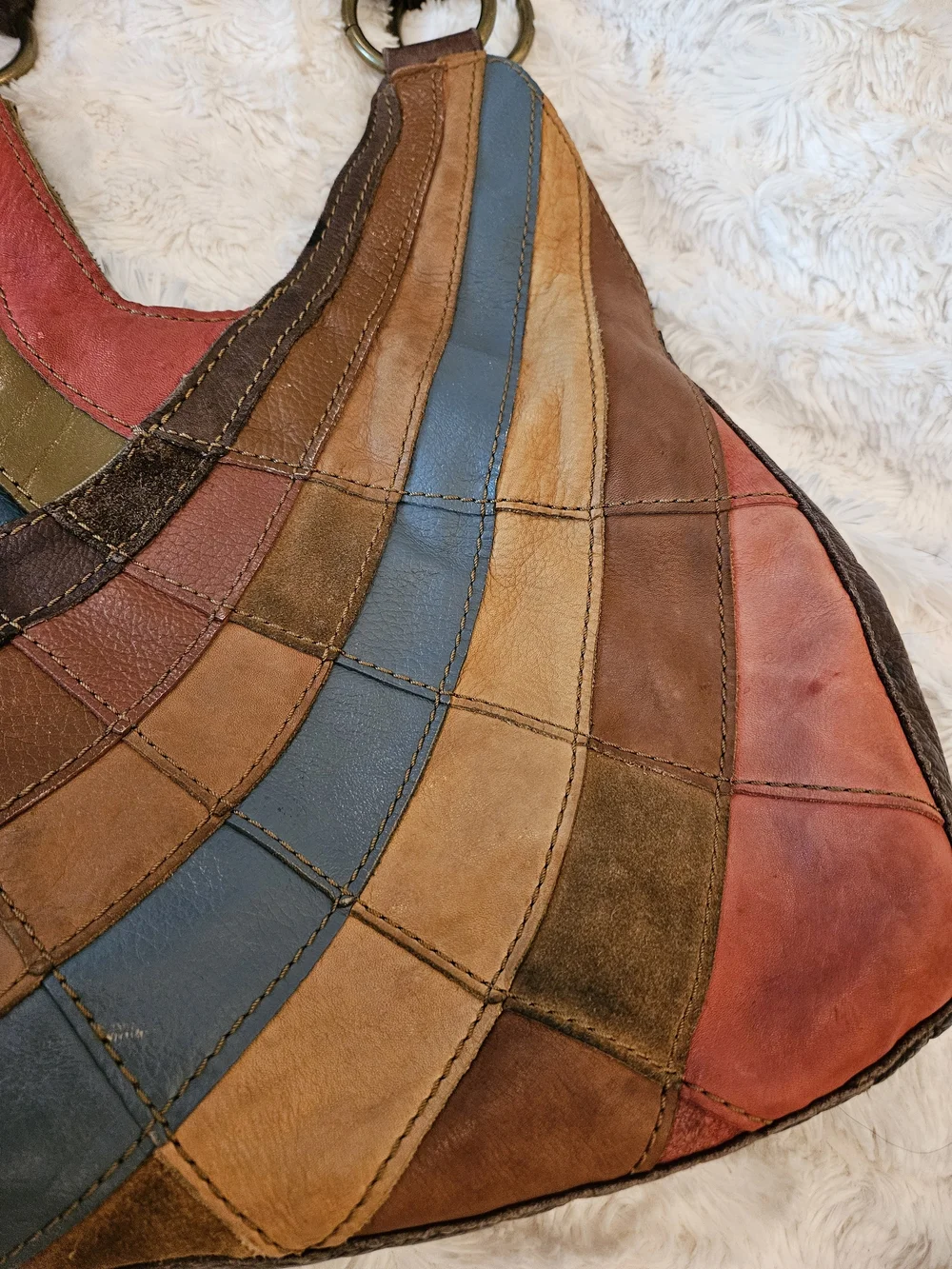 Vintage✨️Lucky Brand Slouchy Patchwork Hobo Bag